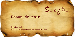 Dobos Ármin névjegykártya